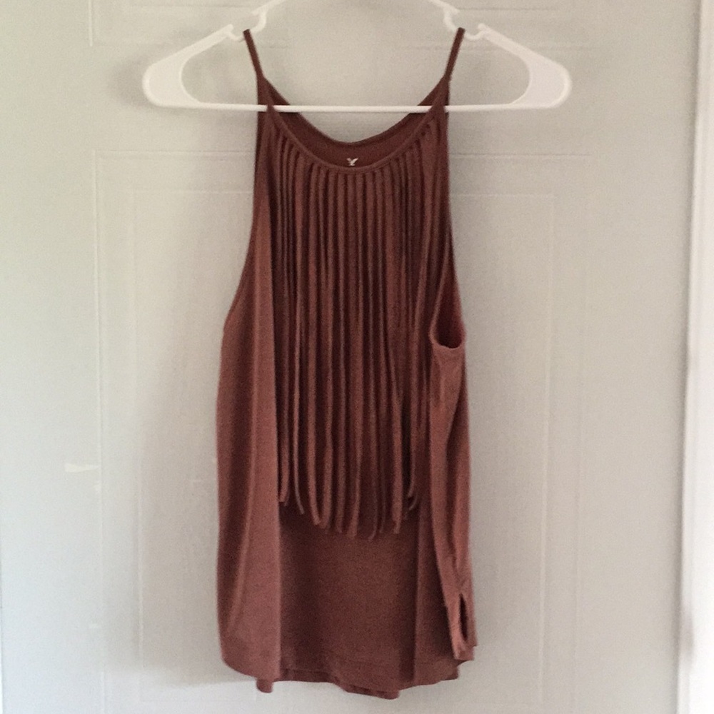American eagle fringed cami